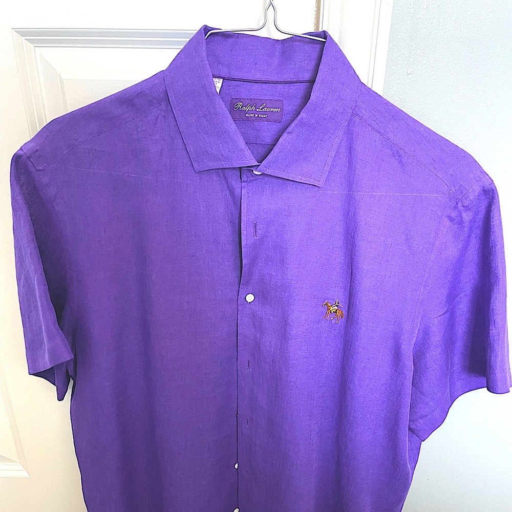 Ralph Lauren Purple Label Linen Shirt. XL in very good condition